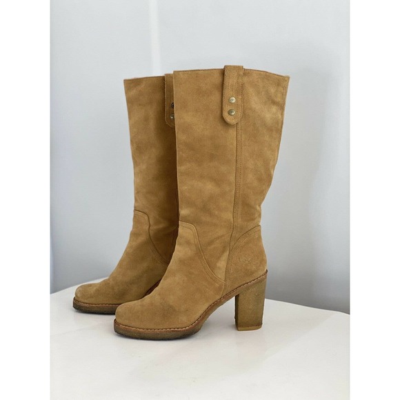 UGG Shoes - UGG Womens Josie Fold Over Boots Beige